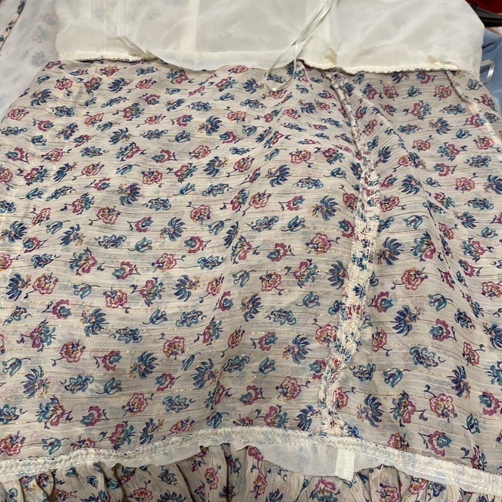 Zara Floral Ruched  women mini dress M  cottage-core fairy boho coquette Y2K - Picture 11 of 15